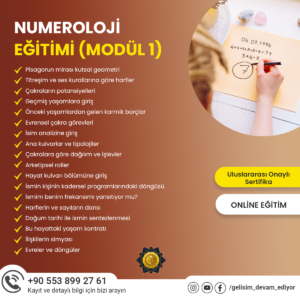 Numeroloji Eğitimi Uygulayıcılık Modülü